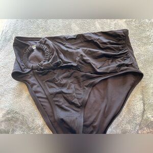 High-Waist Ring-Detail Women's Swim Bottom